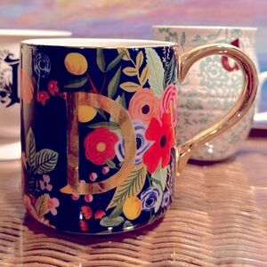 Anthropologie Rifle Paper “D” Mug